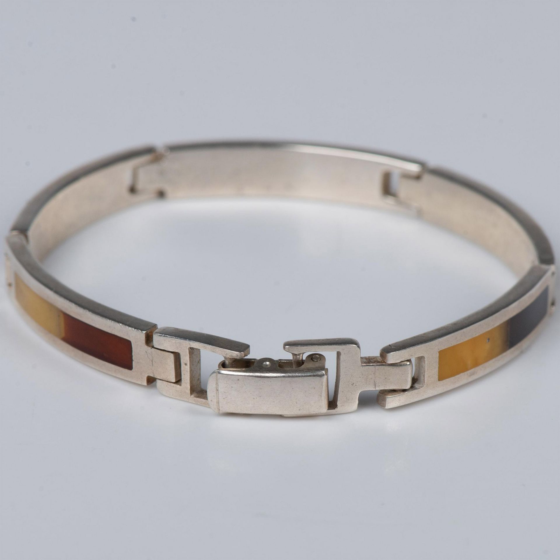 Sterling Silver and Baltic Amber Bracelet - Image 2 of 3