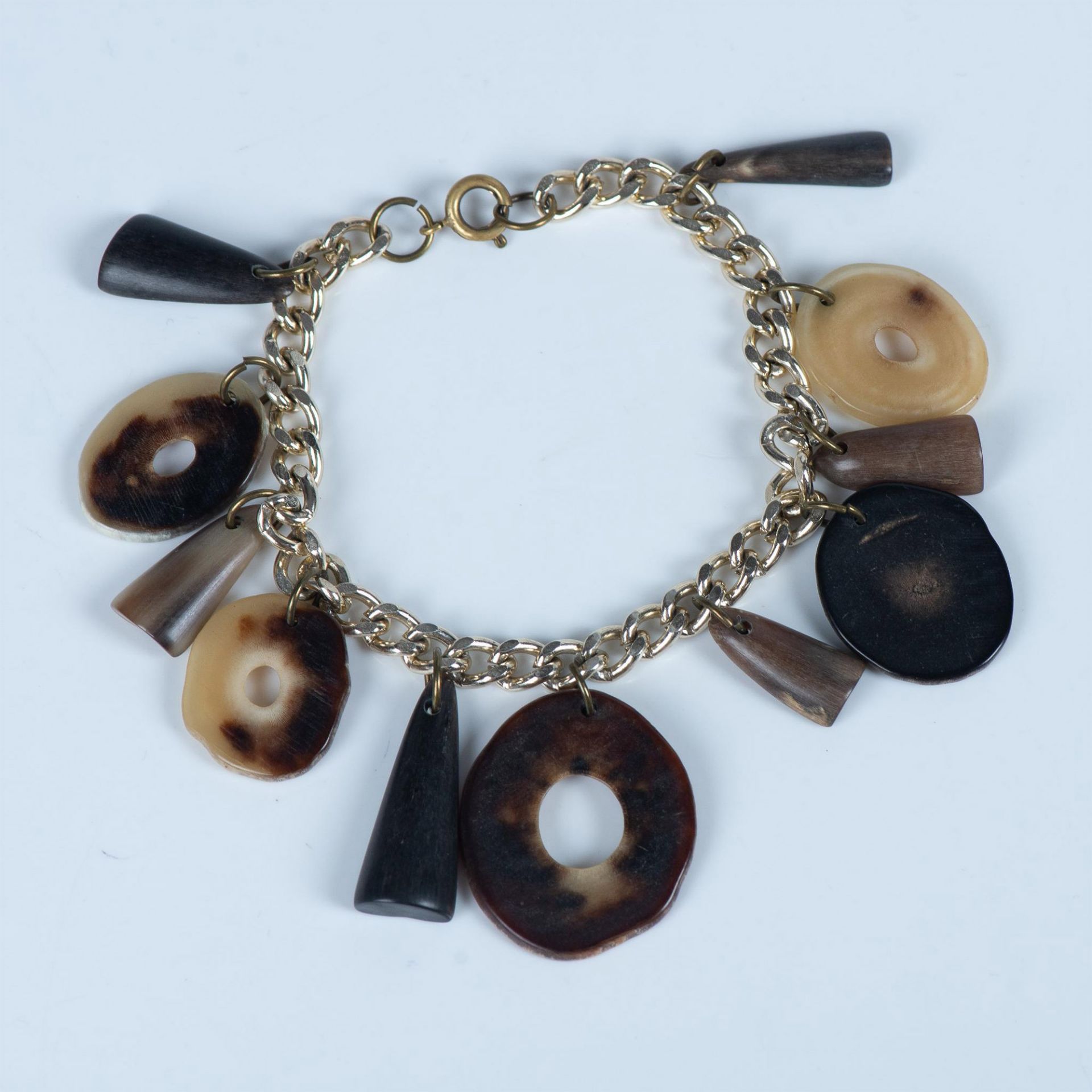 2pc Horn and Shell Necklace and Bracelet - Image 5 of 6