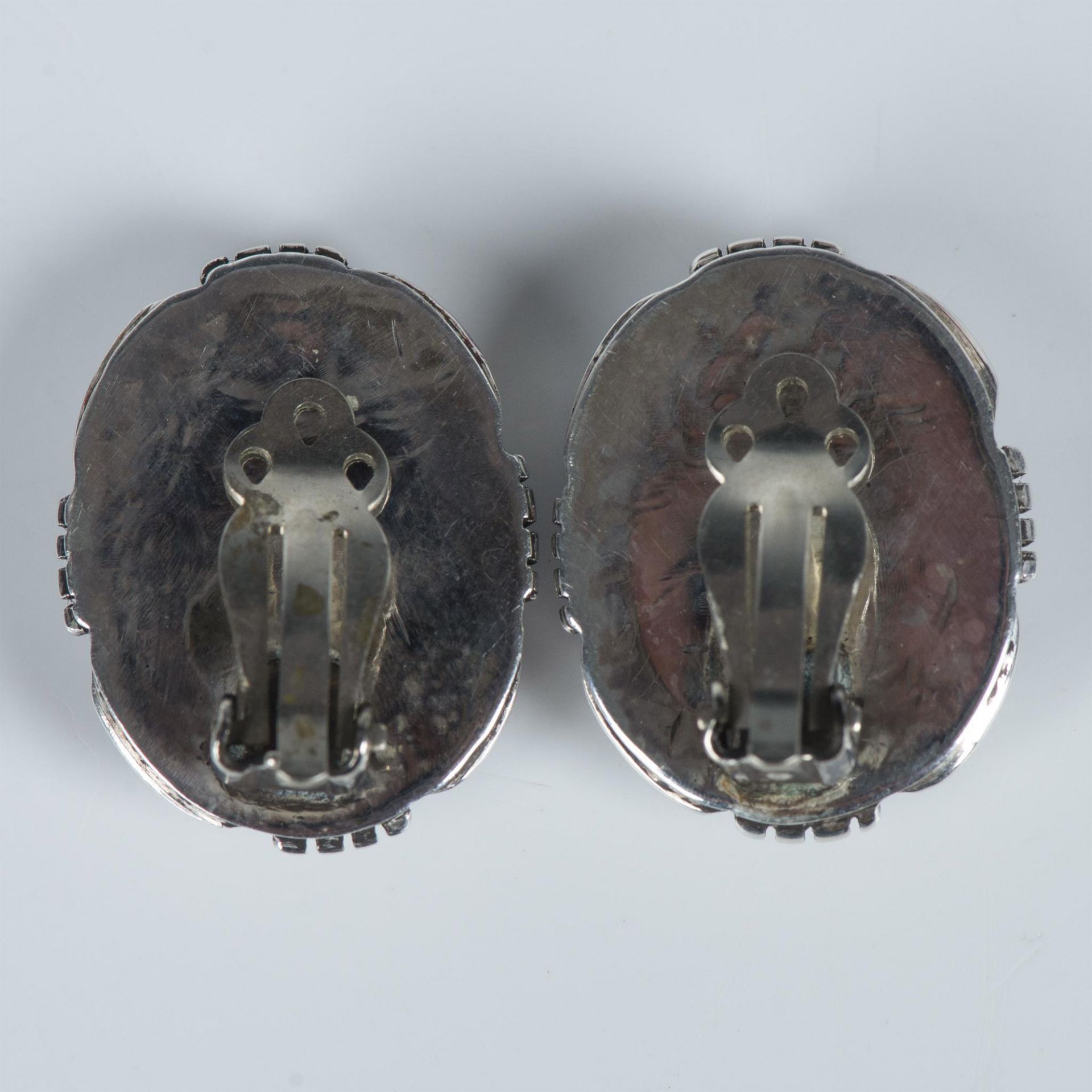 Ronnie Willie Navajo Sterling & Sugilite Clip-On Earrings - Image 5 of 5