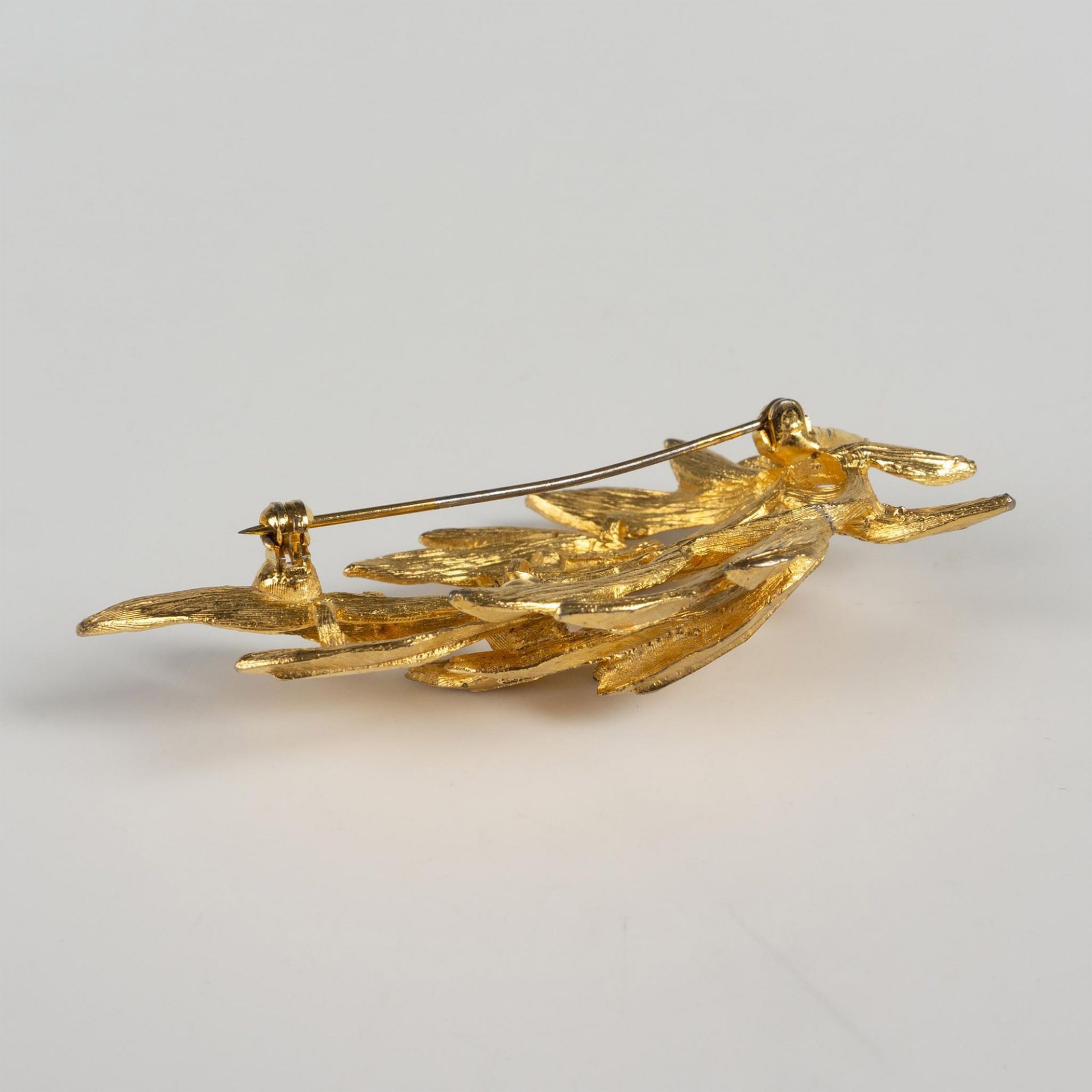 Vintage BSK Gold Tone Leaf Brooch - Bild 3 aus 4