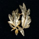 Vintage BSK Gold Tone Leaf Brooch