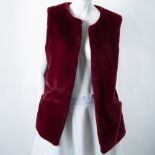 Laurence Tavernier Faux Fur Vest Jacket, Size Small
