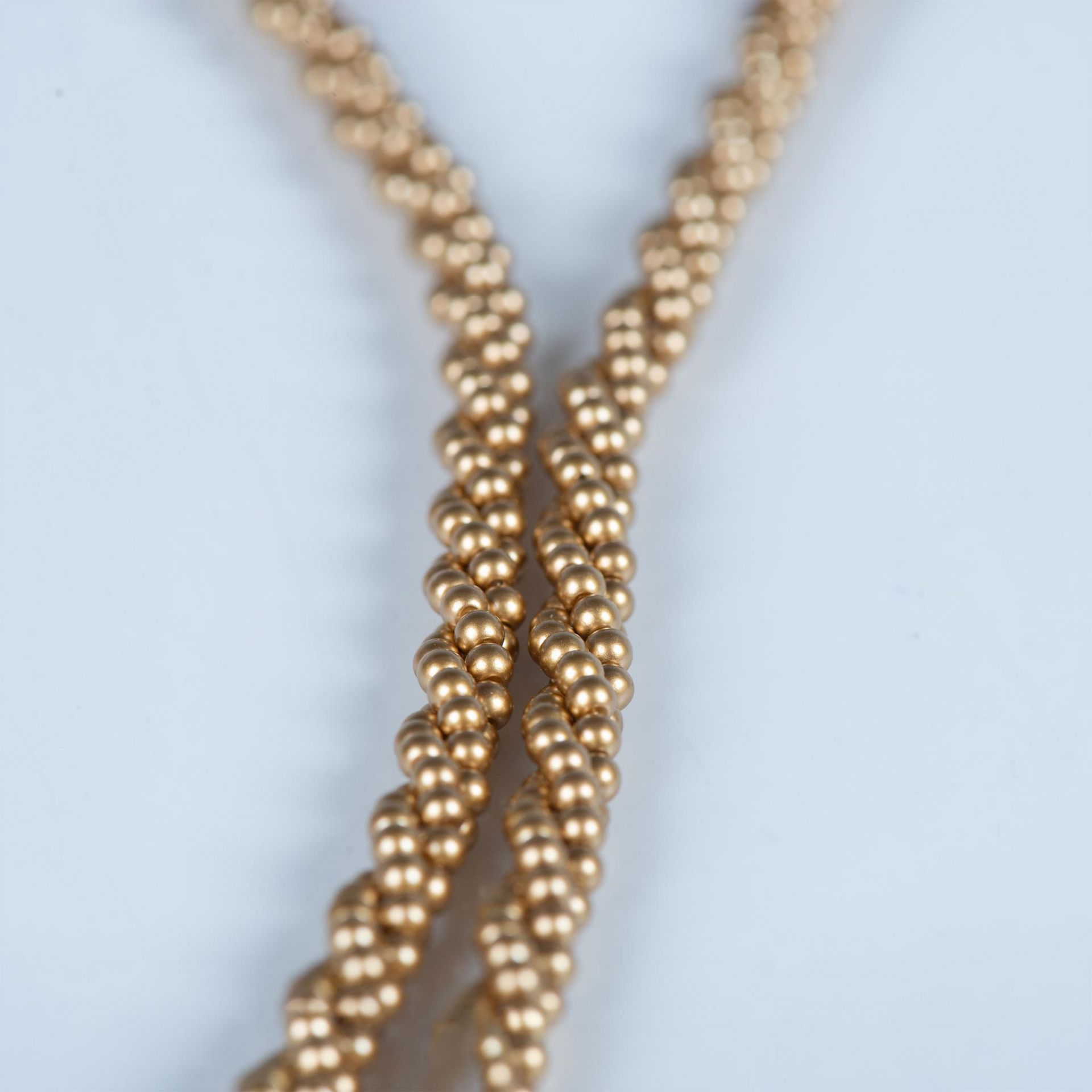 2pc Faux Golden Pearl Necklaces - Image 2 of 5