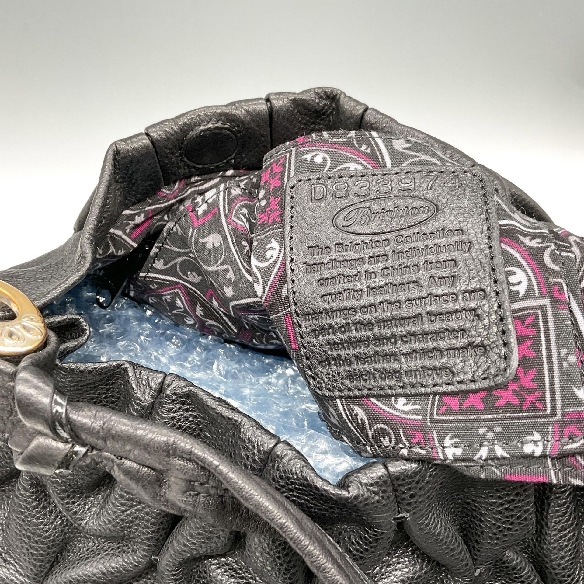 3pc Brighton Leather Shoulder Bag + Coin + Keychain - Bild 3 aus 4
