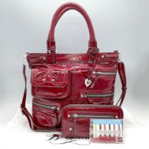 3pc Brighton Patent Leather Handbag, Wallet & Watchband