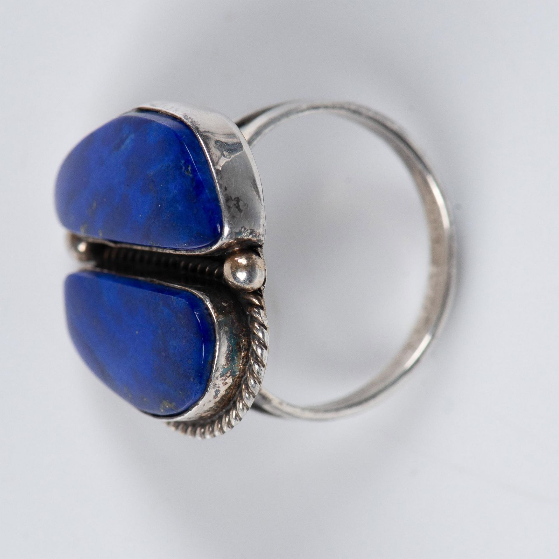 Milton Lee Lapis Lazuli and Sterling Silver Ring - Image 6 of 6