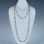 2pc Napier Faux Baroque Pearl & Gemstone Chip Necklaces