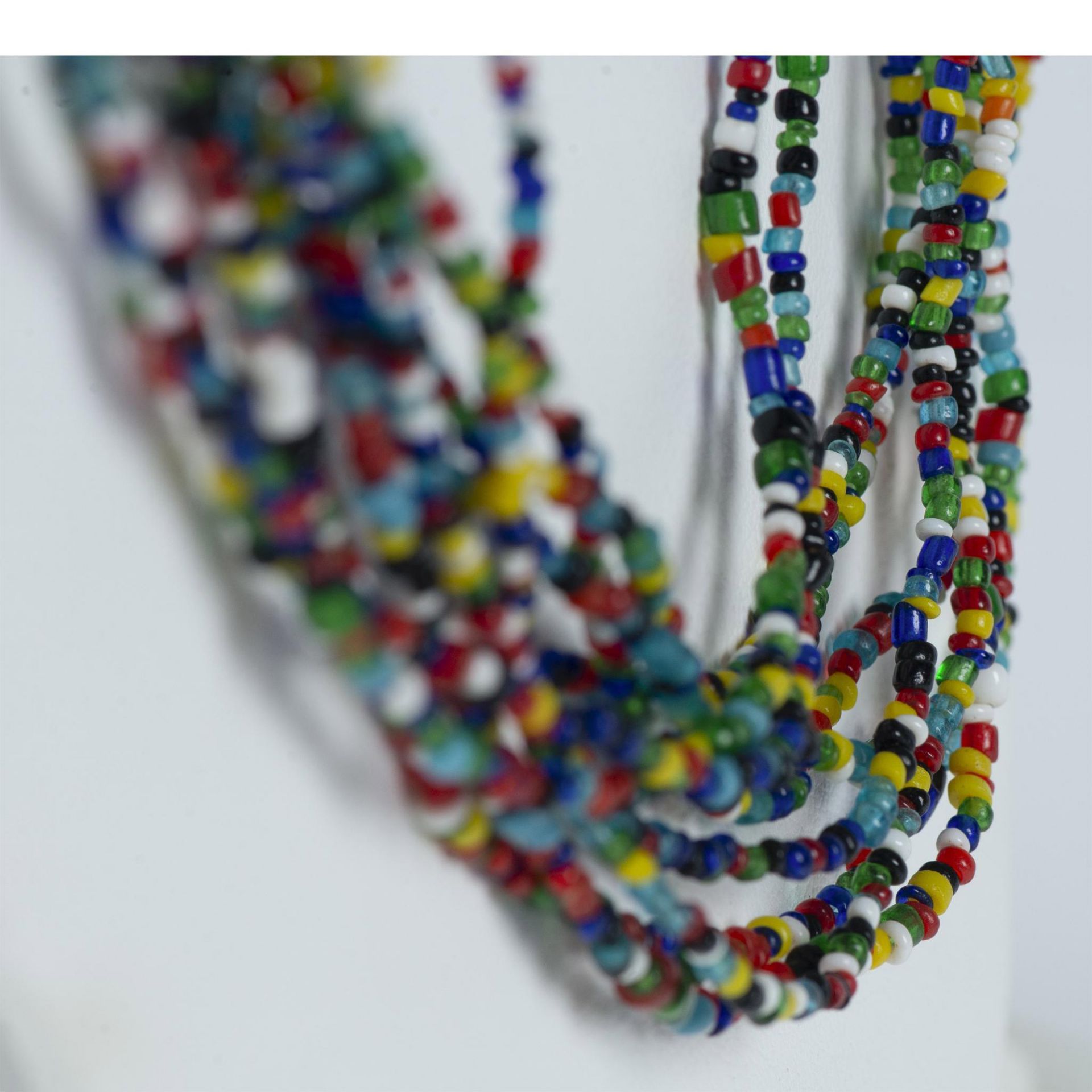 5pc Native American Extra Long Colorful Beaded Necklaces - Image 3 of 5
