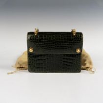 Charles Jourdan Green Crocodile Shoulder Bag