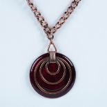 Matisse Copper Tortoise Like Saturn Necklace