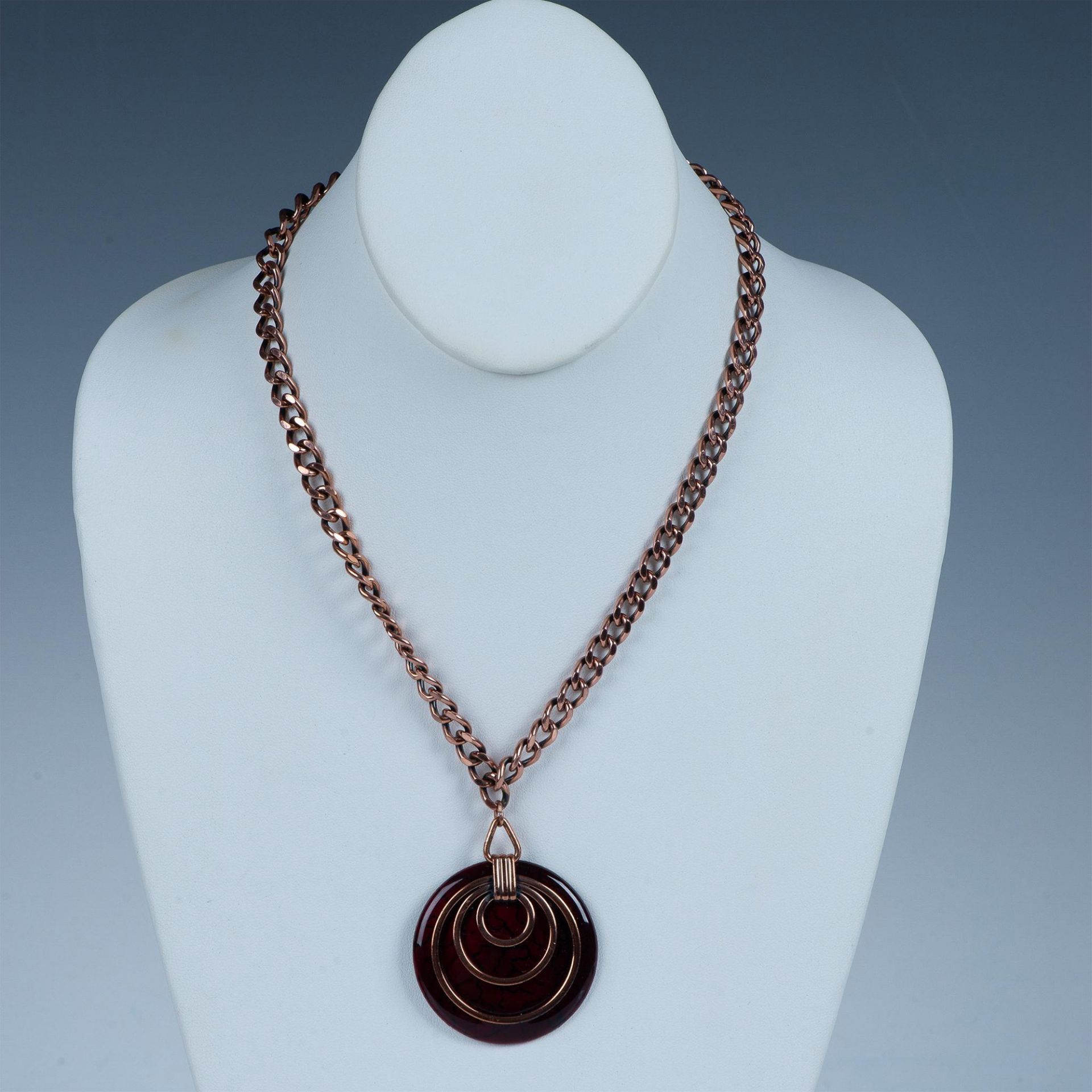 Matisse Copper Tortoise Like Saturn Necklace - Image 2 of 5