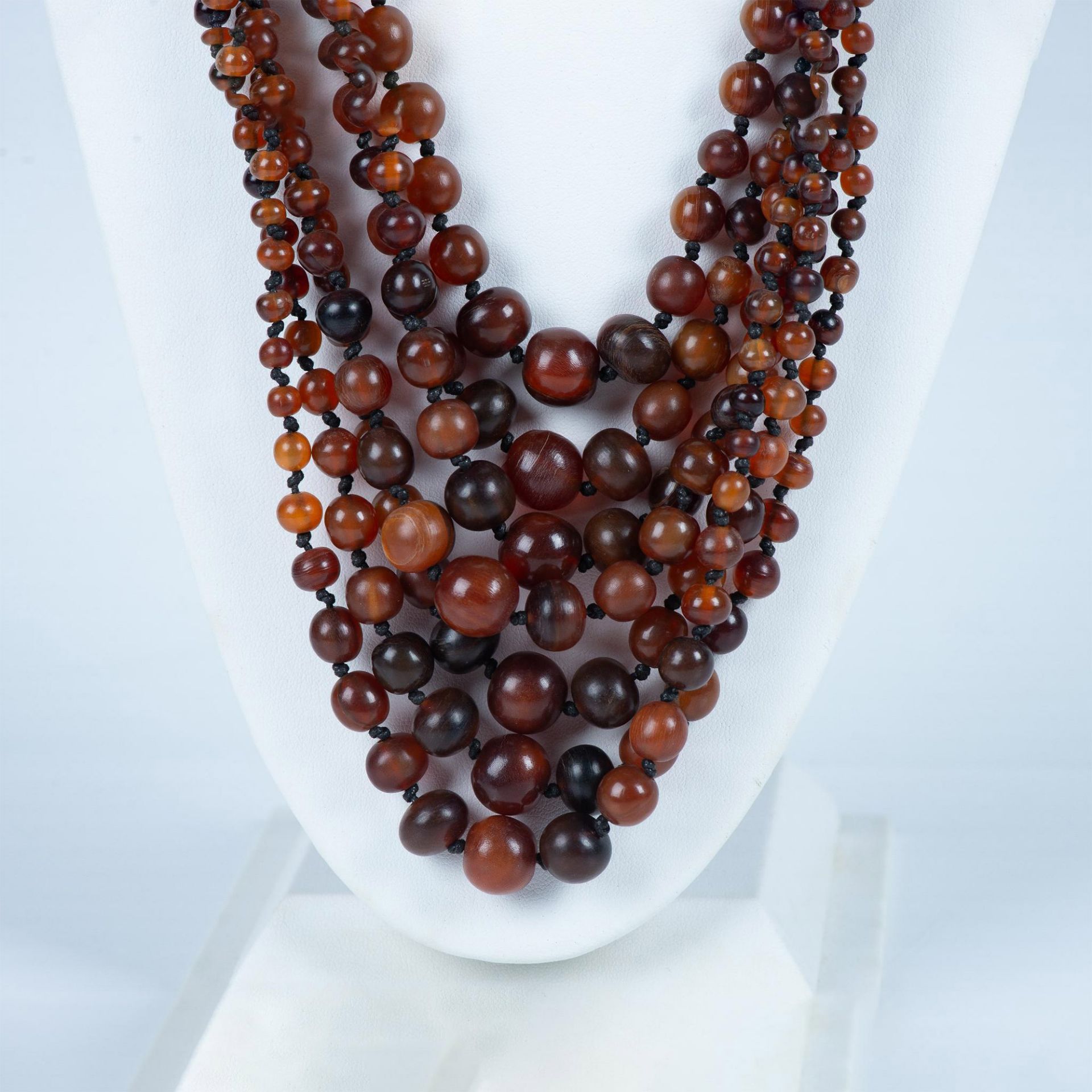 Multi Strand Amber and Tortoise Necklace - Image 2 of 4