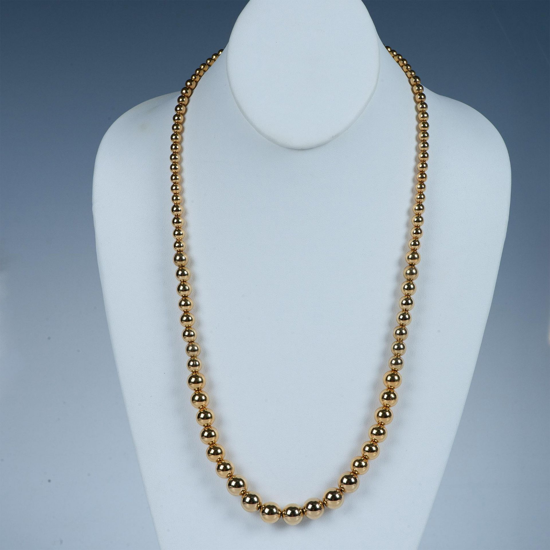 5pc Napier Gold Tone Ball Bead Necklace & Bangles - Image 5 of 7
