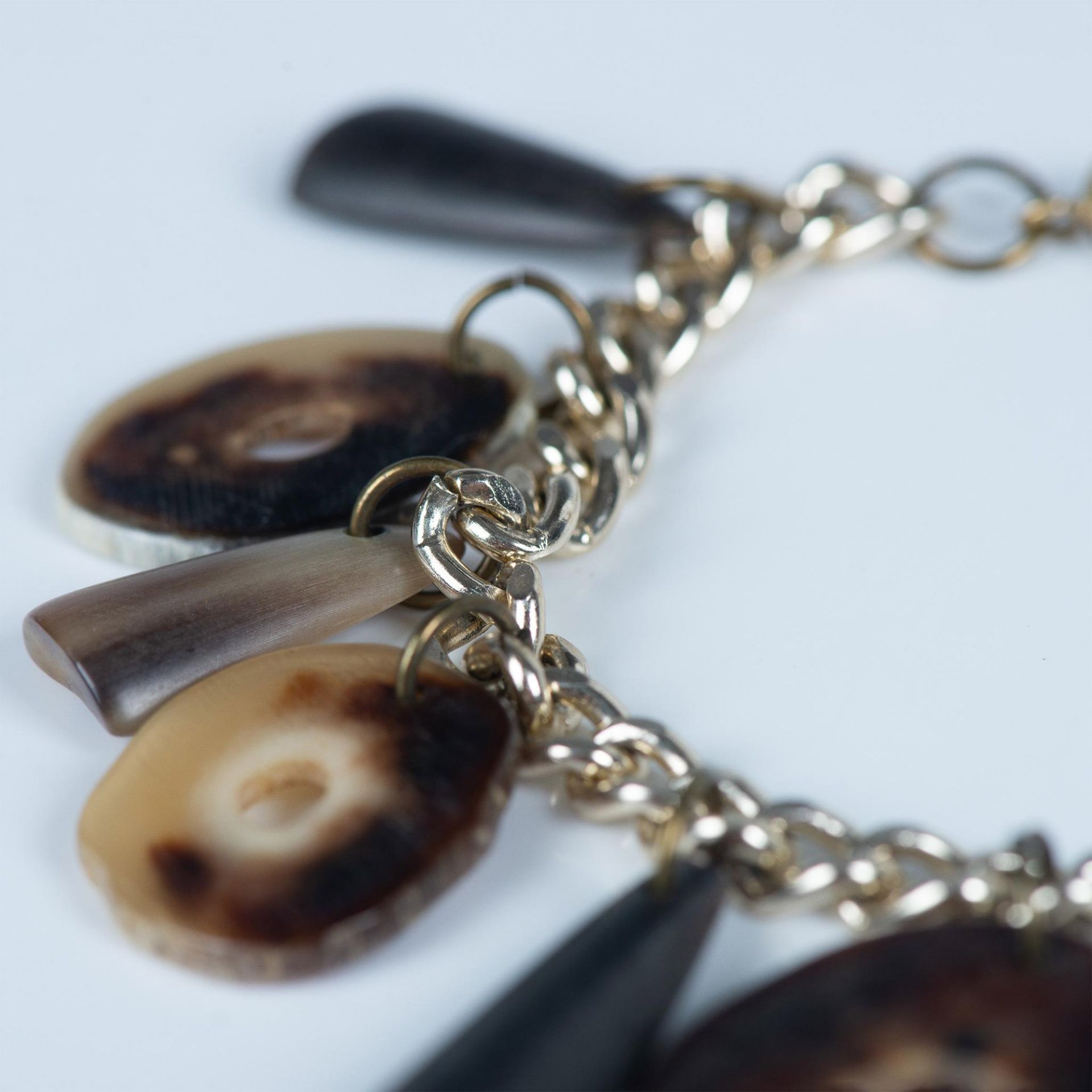 2pc Horn and Shell Necklace and Bracelet - Image 6 of 6