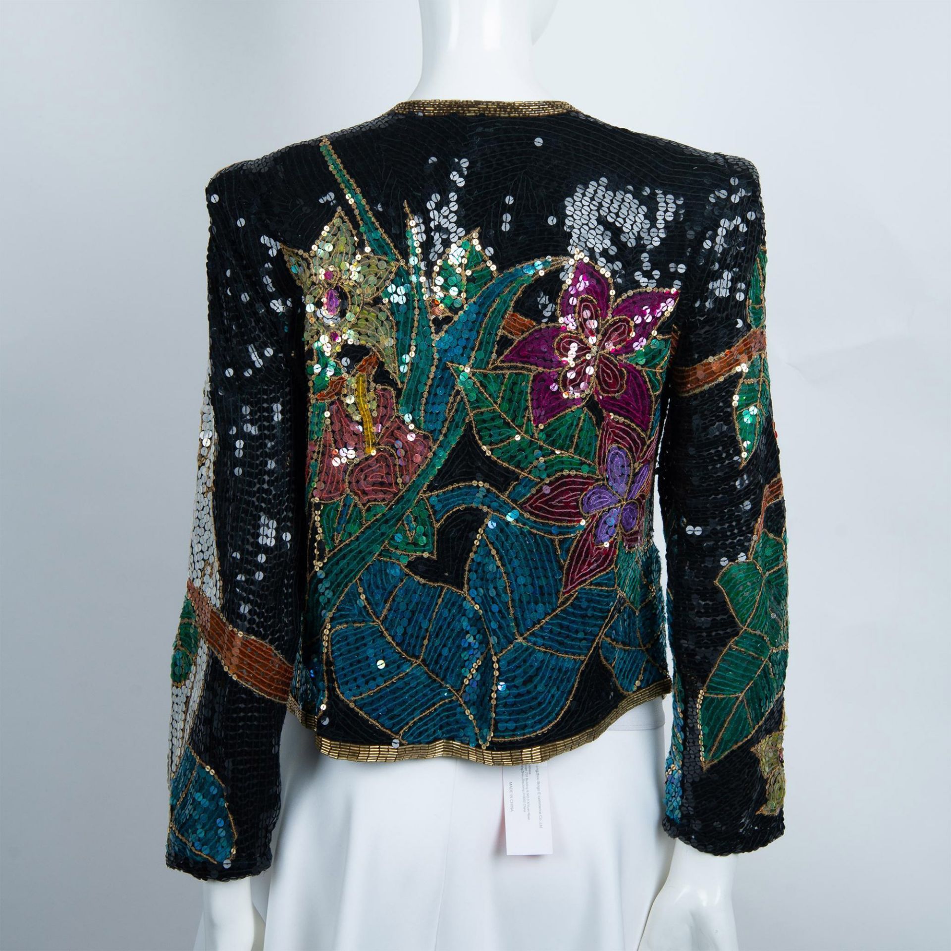 Neil Beiff-Arturo Herrera Beaded Evening Jacket, Size S - Bild 12 aus 16