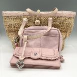 3pc Brighton Straw Handbag + Wallet + Cosmetic Case