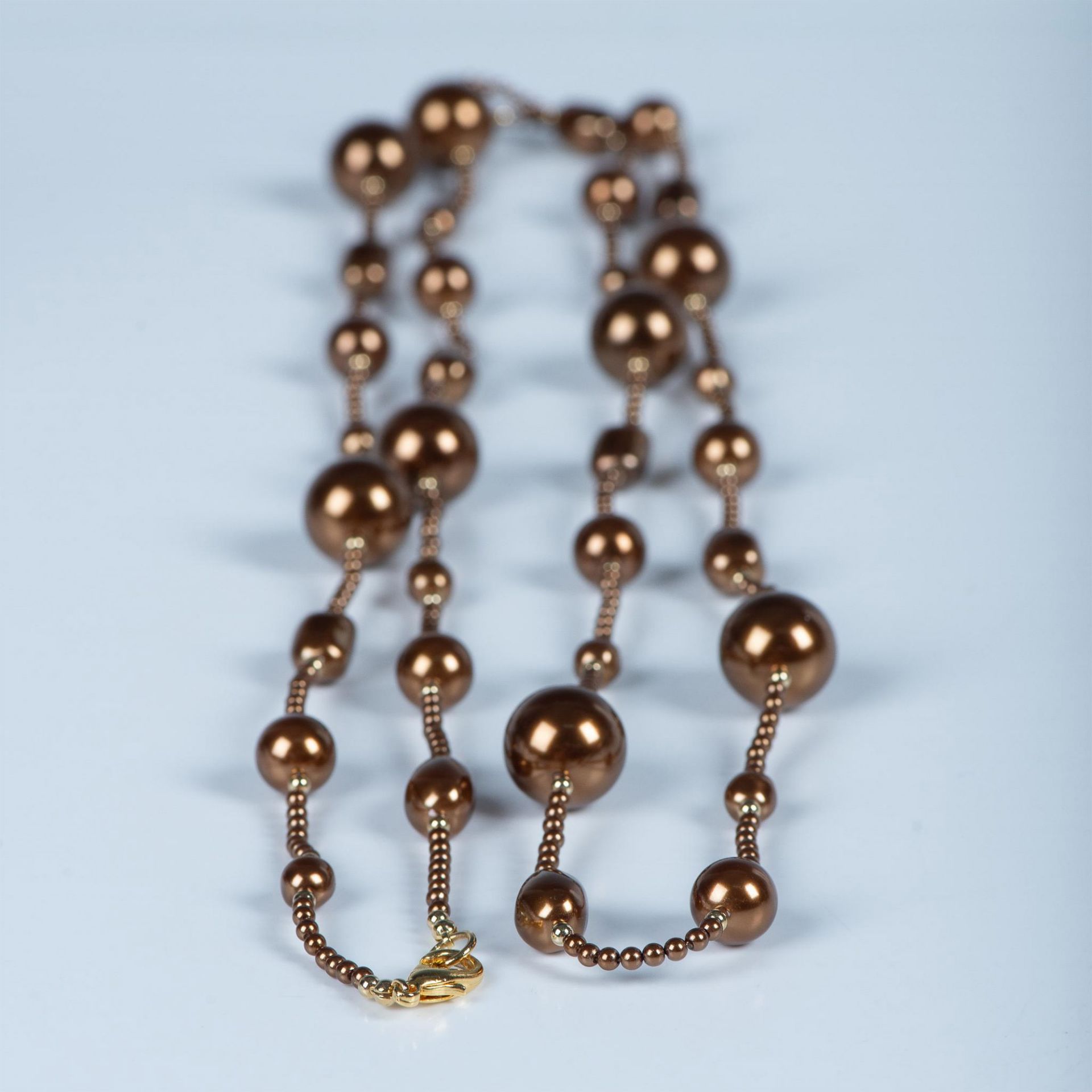 Bronze Faux Pearl Necklace - Bild 3 aus 4