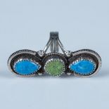 Native American Denim Lapis Lazuli & Green Turquoise Ring