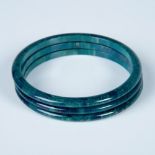 3pc Marbled Blue and Green Bangle Bracelets