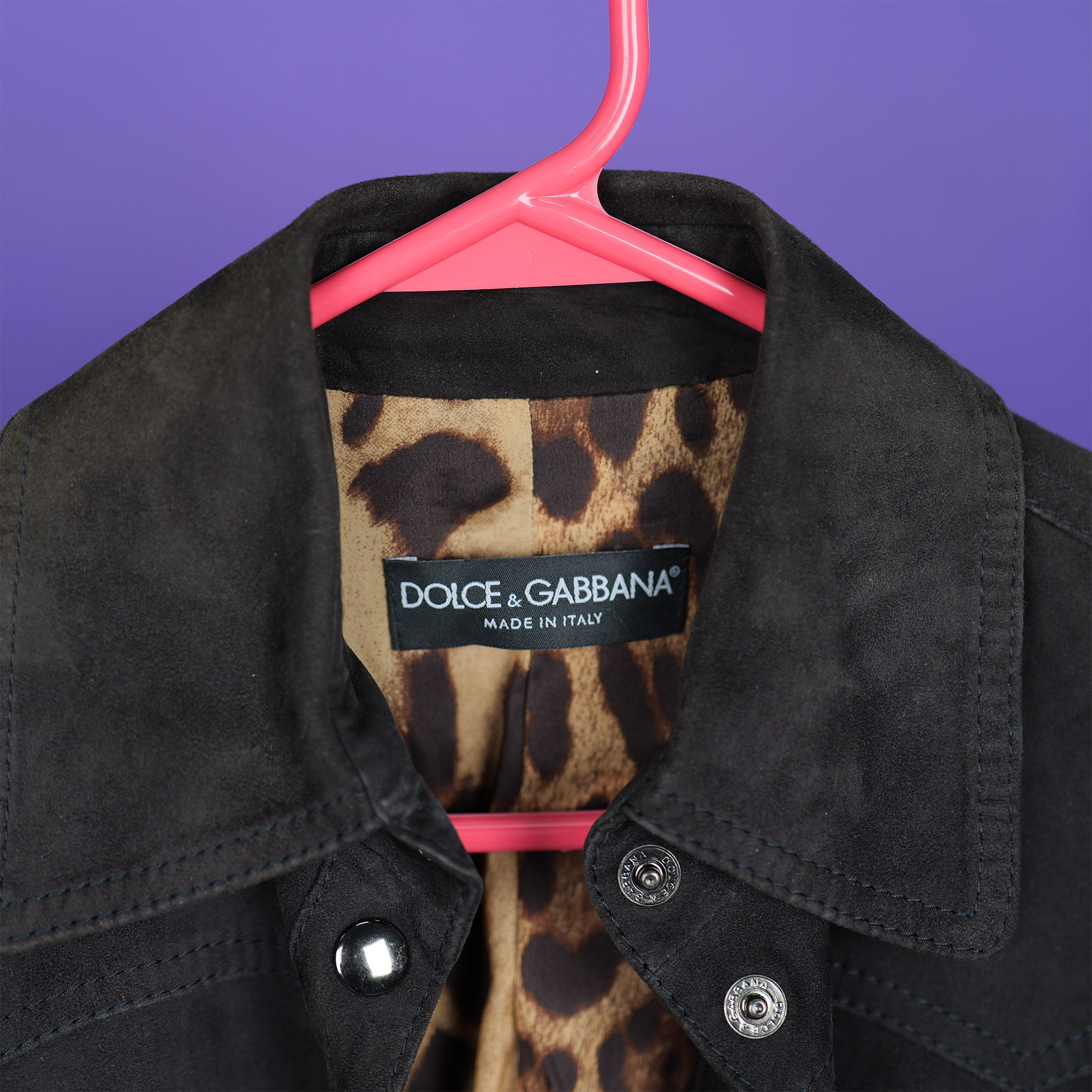 Dolce & Gabbana Suede Woman Jacket Leopard Lining, Small - Image 10 of 14