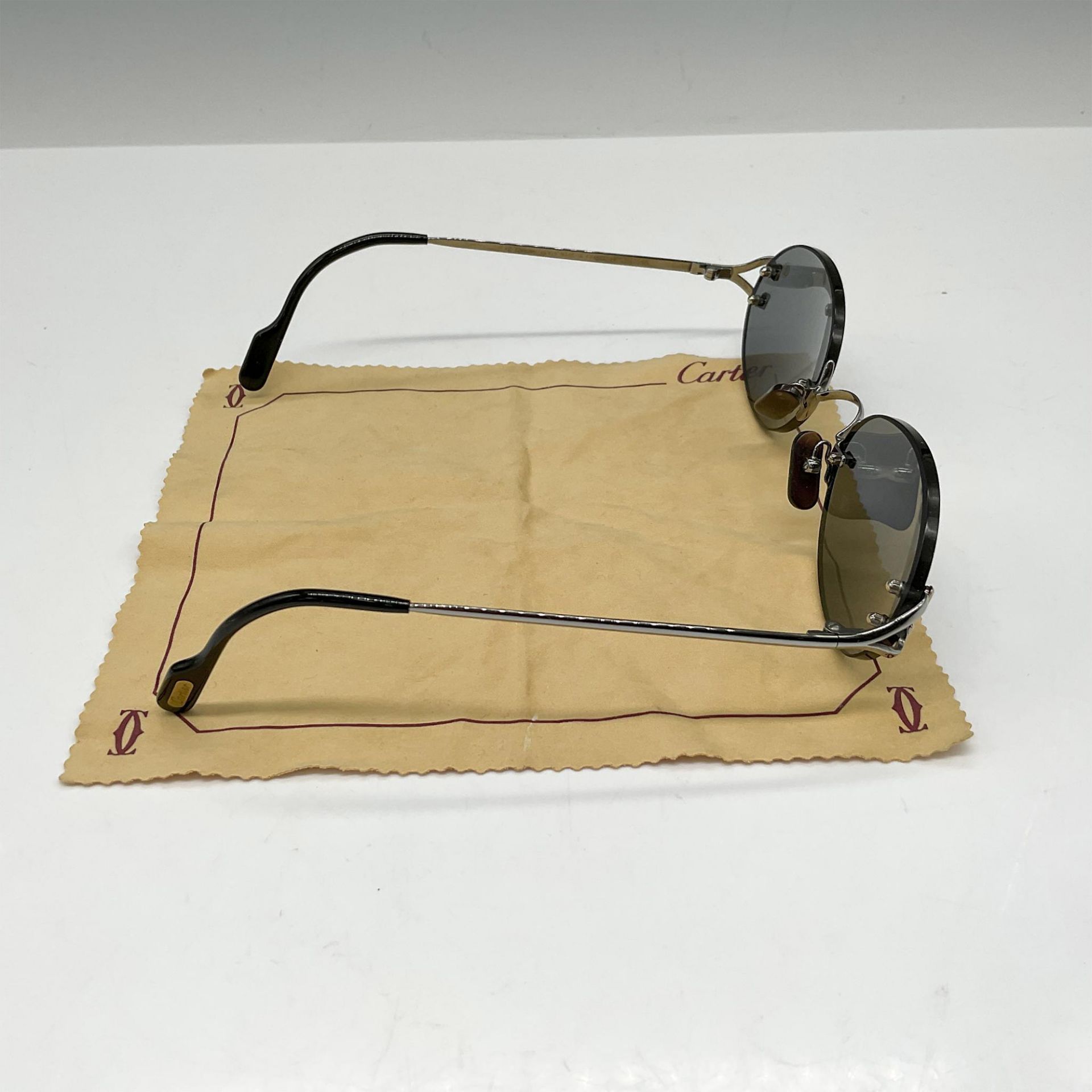 Cartier Scala Rimless Sunglasses with Case - Image 3 of 5