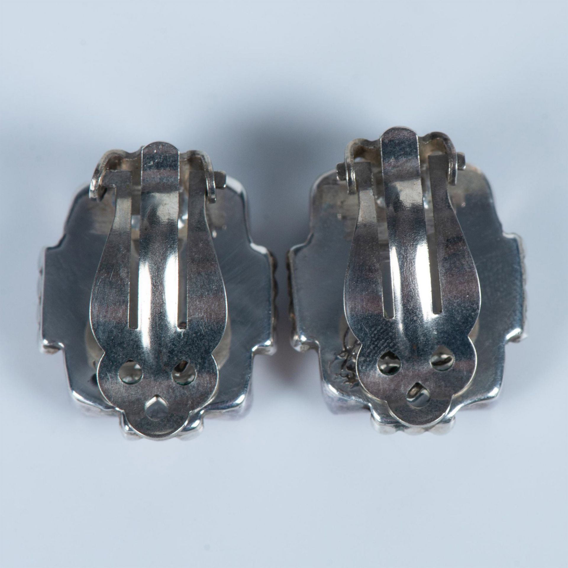 Tommy Jackson Navajo Sterling & Spiny Oyster Clip Earrings - Bild 2 aus 3