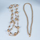 2pc Faux Golden Pearl Necklaces