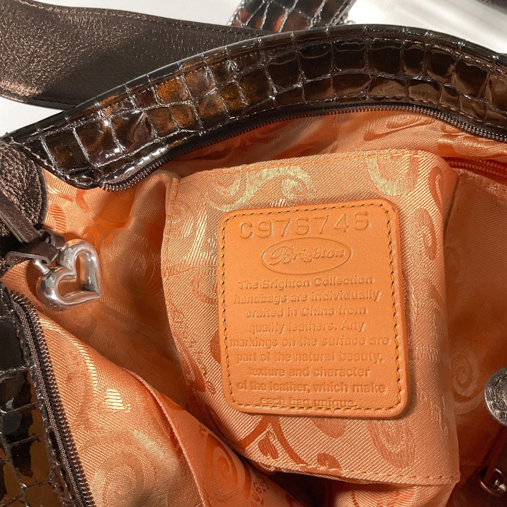 4pc Brighton Handbag, Wallet, iPod cases, Brown Patent - Bild 4 aus 4