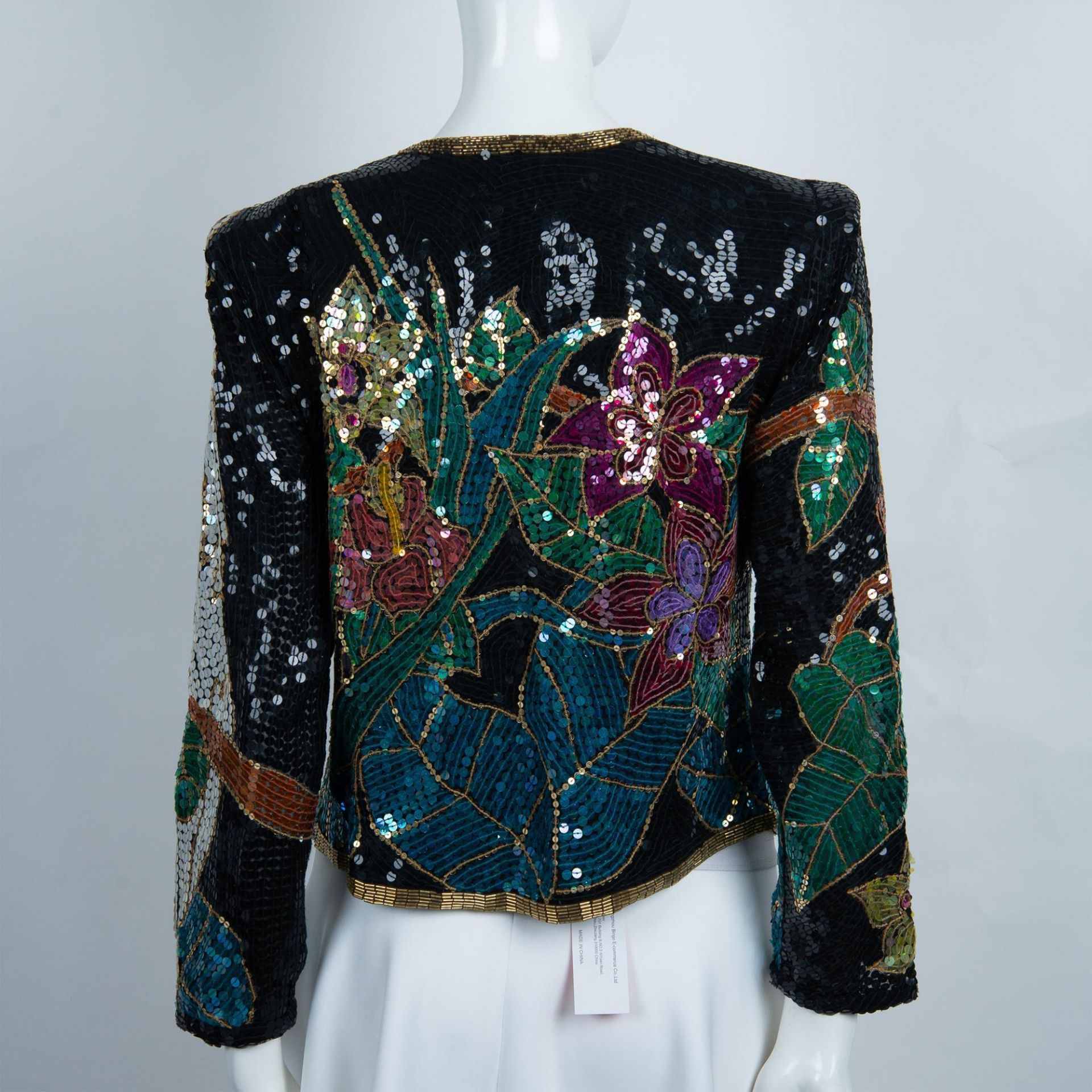 Neil Beiff-Arturo Herrera Beaded Evening Jacket, Size S - Bild 7 aus 16