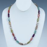 Colorful Multi-Gemstone Bead Necklace