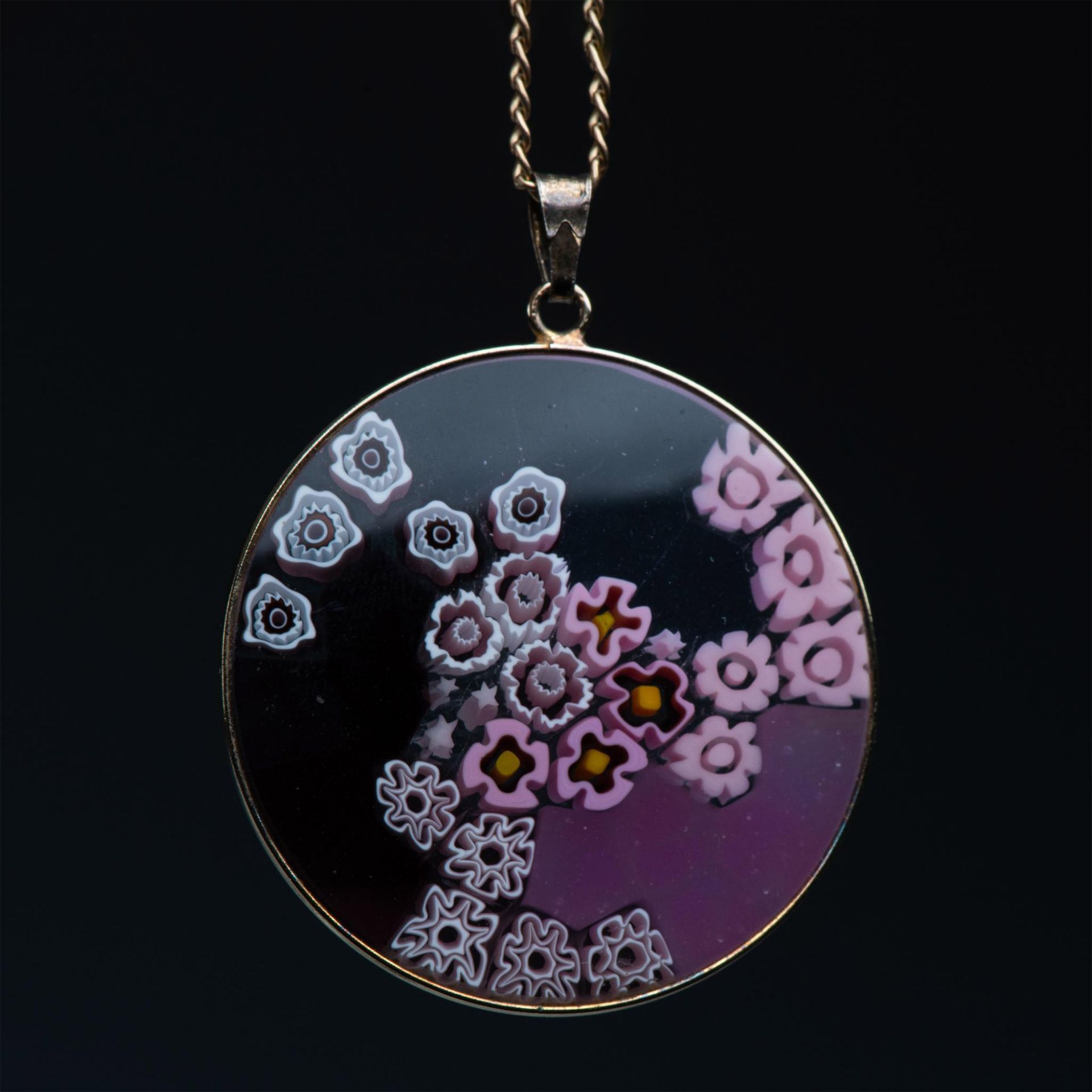 Murano Glass Millefiori Pendant by Antica Murrina Veneziana - Image 3 of 4