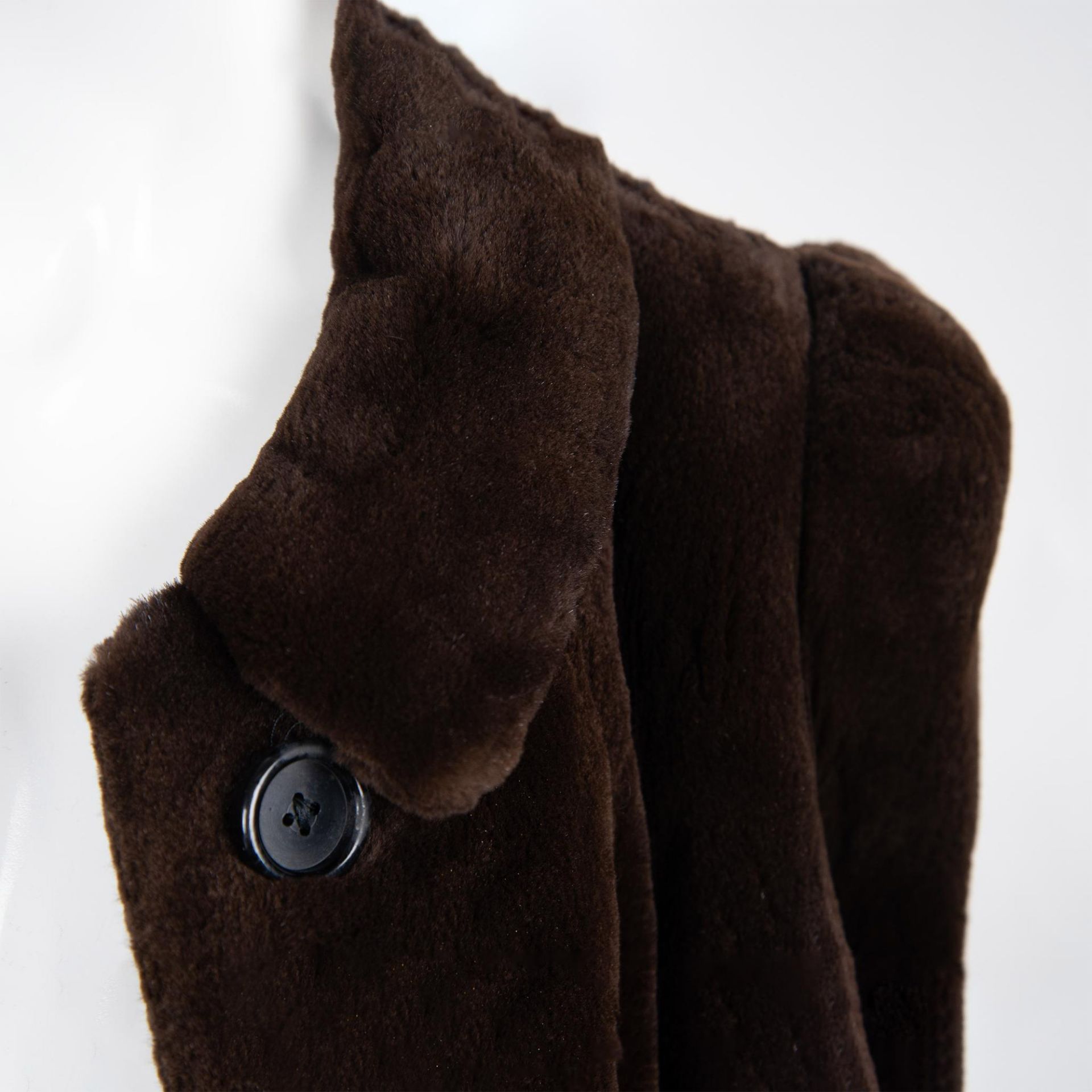 Vintage Rosendorf Evans Mouton Brown Fur Short Coat - Bild 3 aus 9