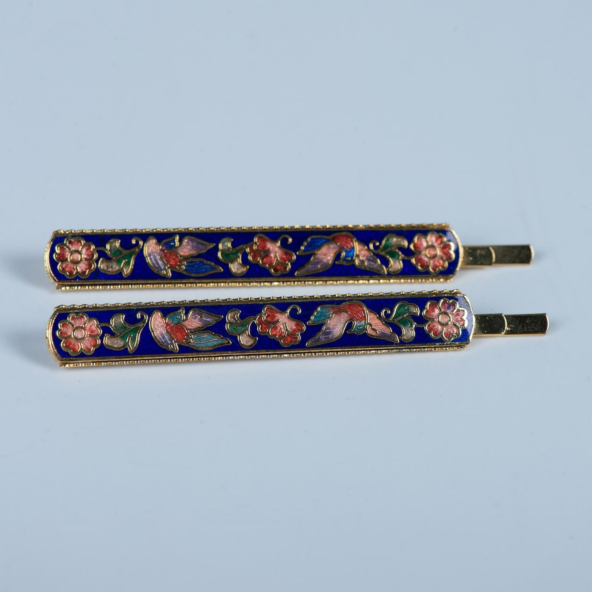 3 Pair of Cloisonne Hair Barrettes - Image 6 of 6