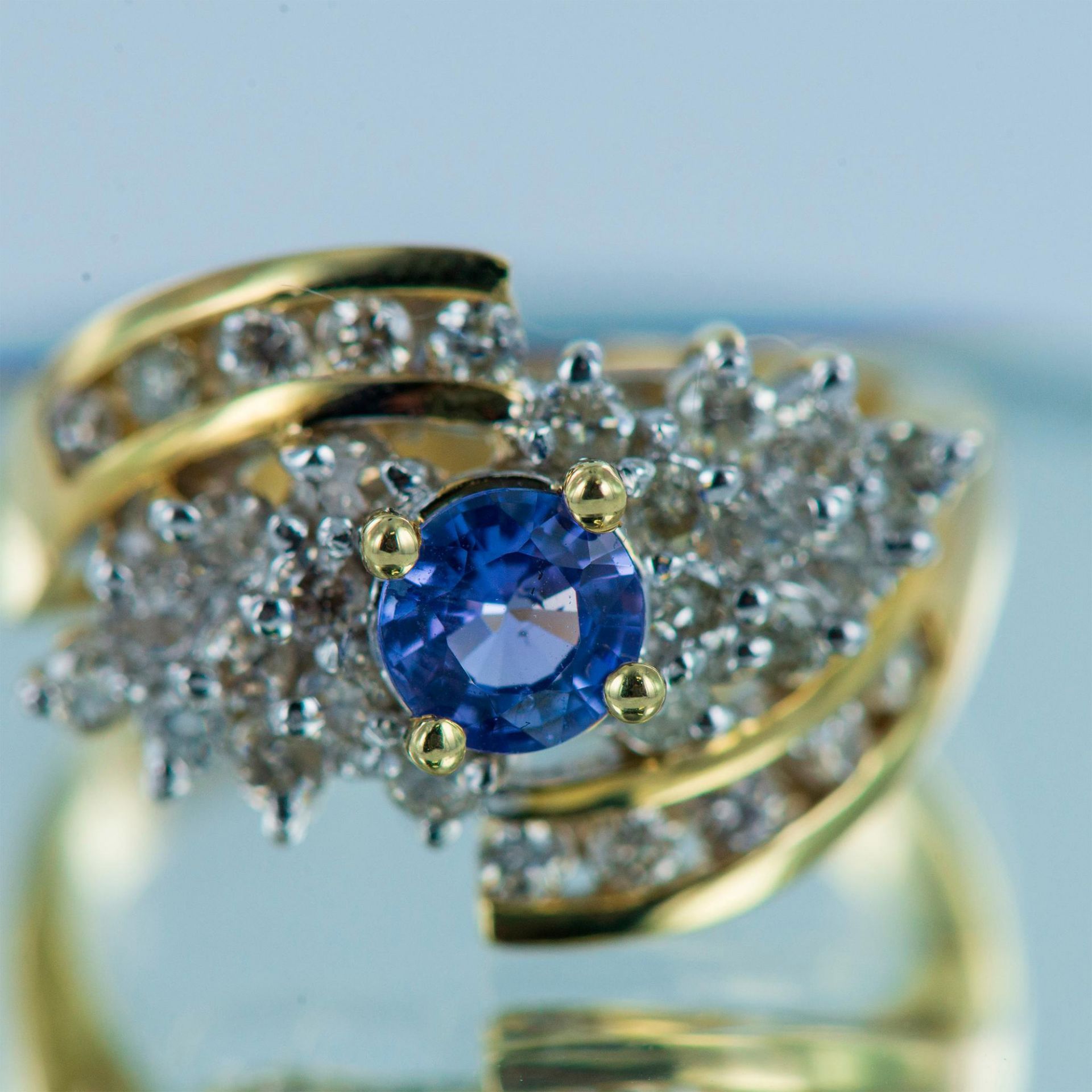 Stunning LeVian 14K Yellow Gold, Diamond, and Tanzanite Ring - Bild 6 aus 10