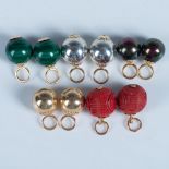 5 Pairs of Semi Precious Hoop Earring Charms