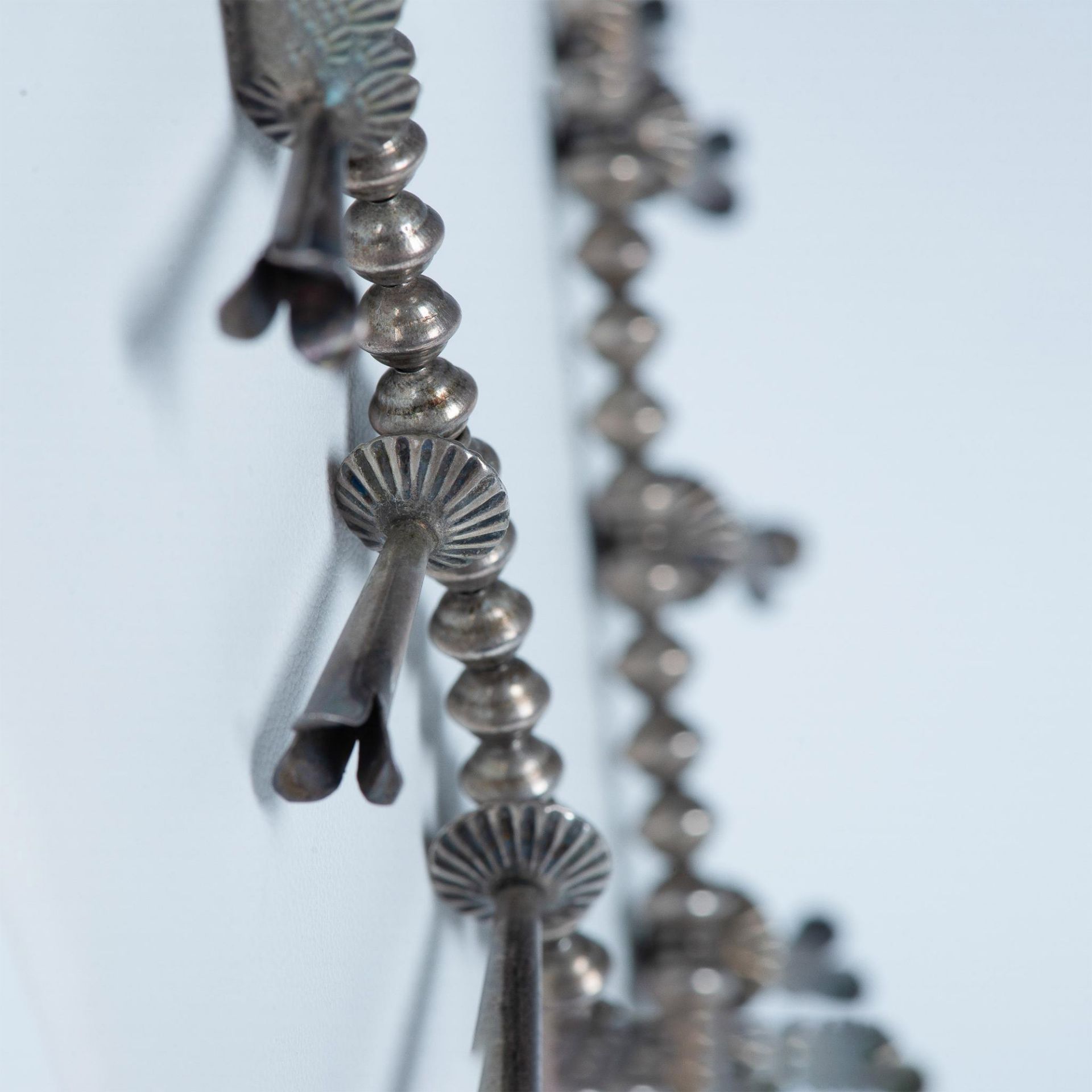 Native American Sterling Silver Squash Blossom Necklace - Bild 4 aus 5