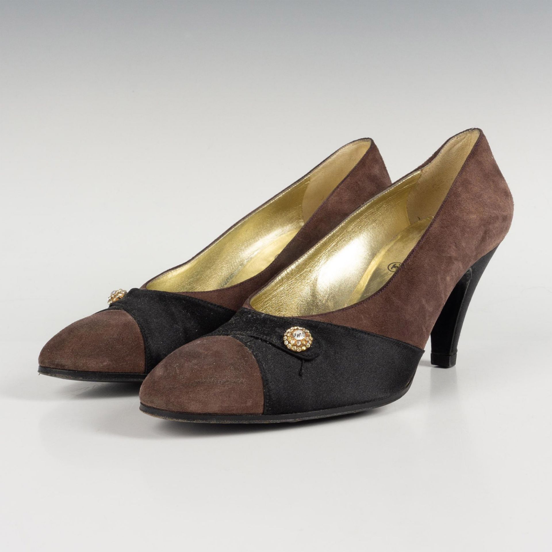 Vintage Chanel Two Toned Suede Shoes, Size 37.5 - Bild 2 aus 4