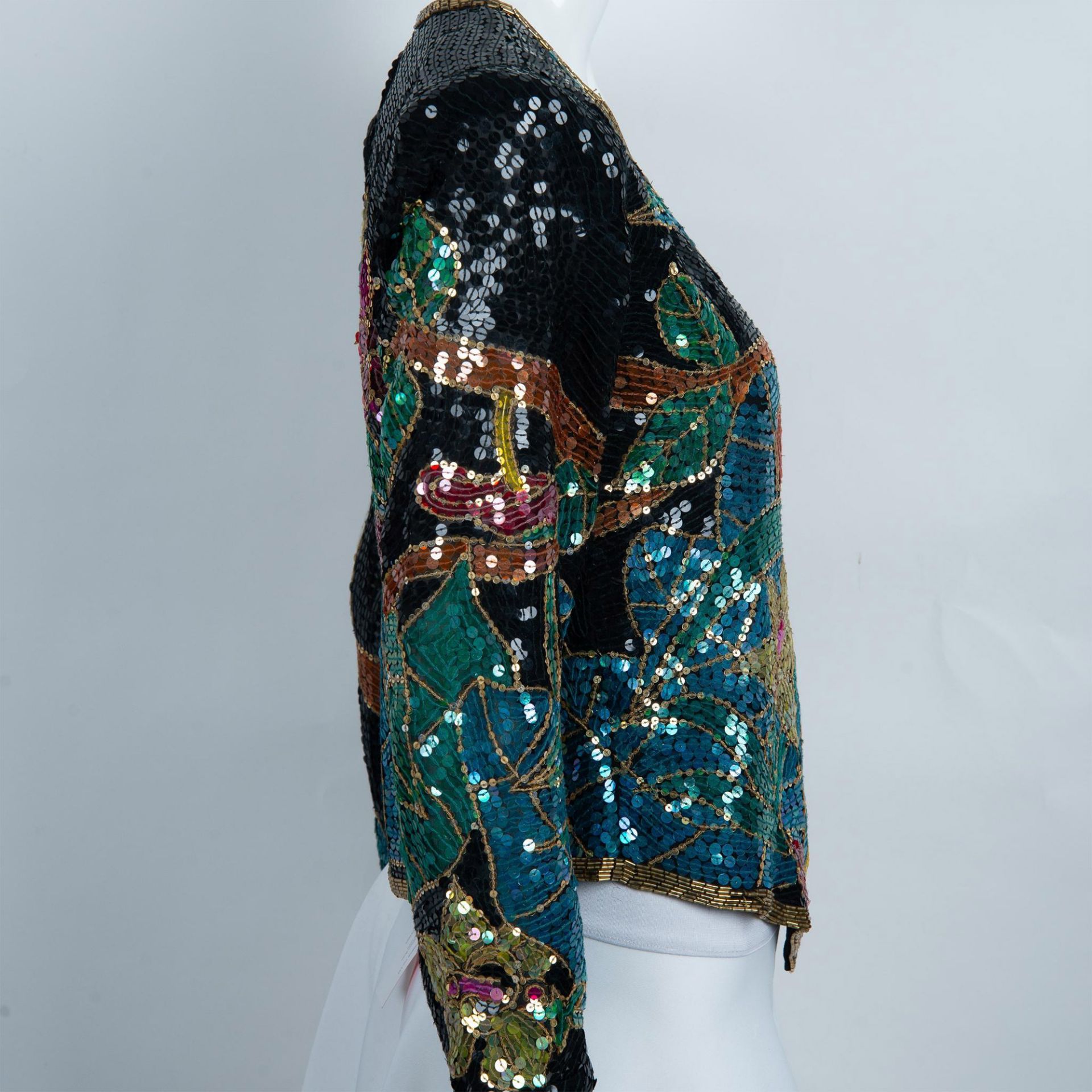 Neil Beiff-Arturo Herrera Beaded Evening Jacket, Size S - Image 6 of 16