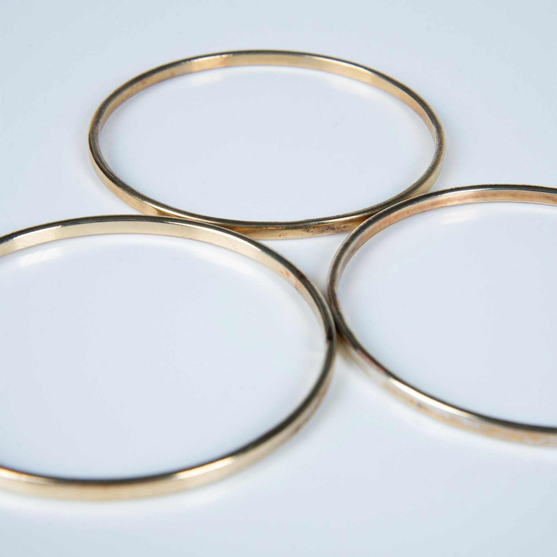 3pc Cute Gold Metal Bangle Bracelets - Image 3 of 3