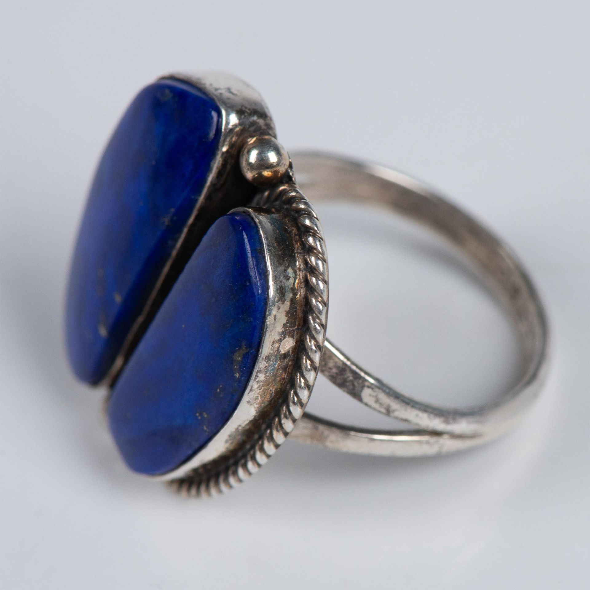 Milton Lee Lapis Lazuli and Sterling Silver Ring - Bild 2 aus 6