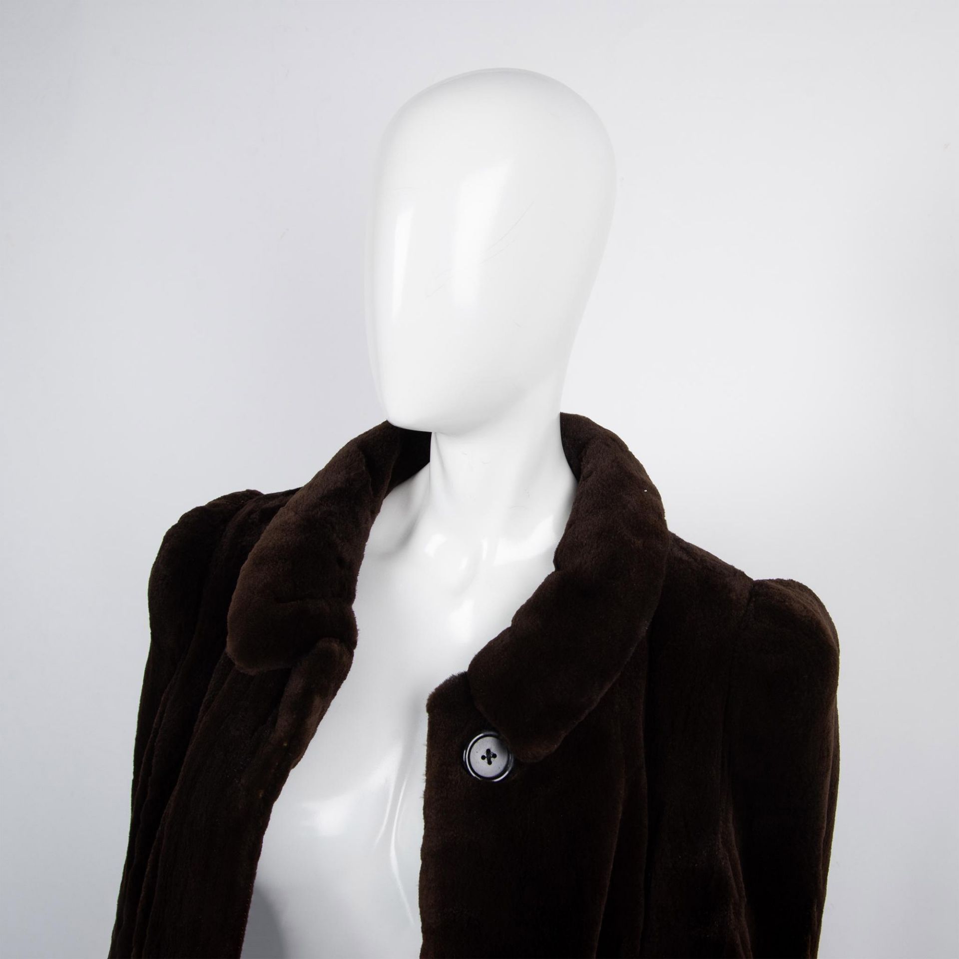 Vintage Rosendorf Evans Mouton Brown Fur Short Coat - Bild 2 aus 9
