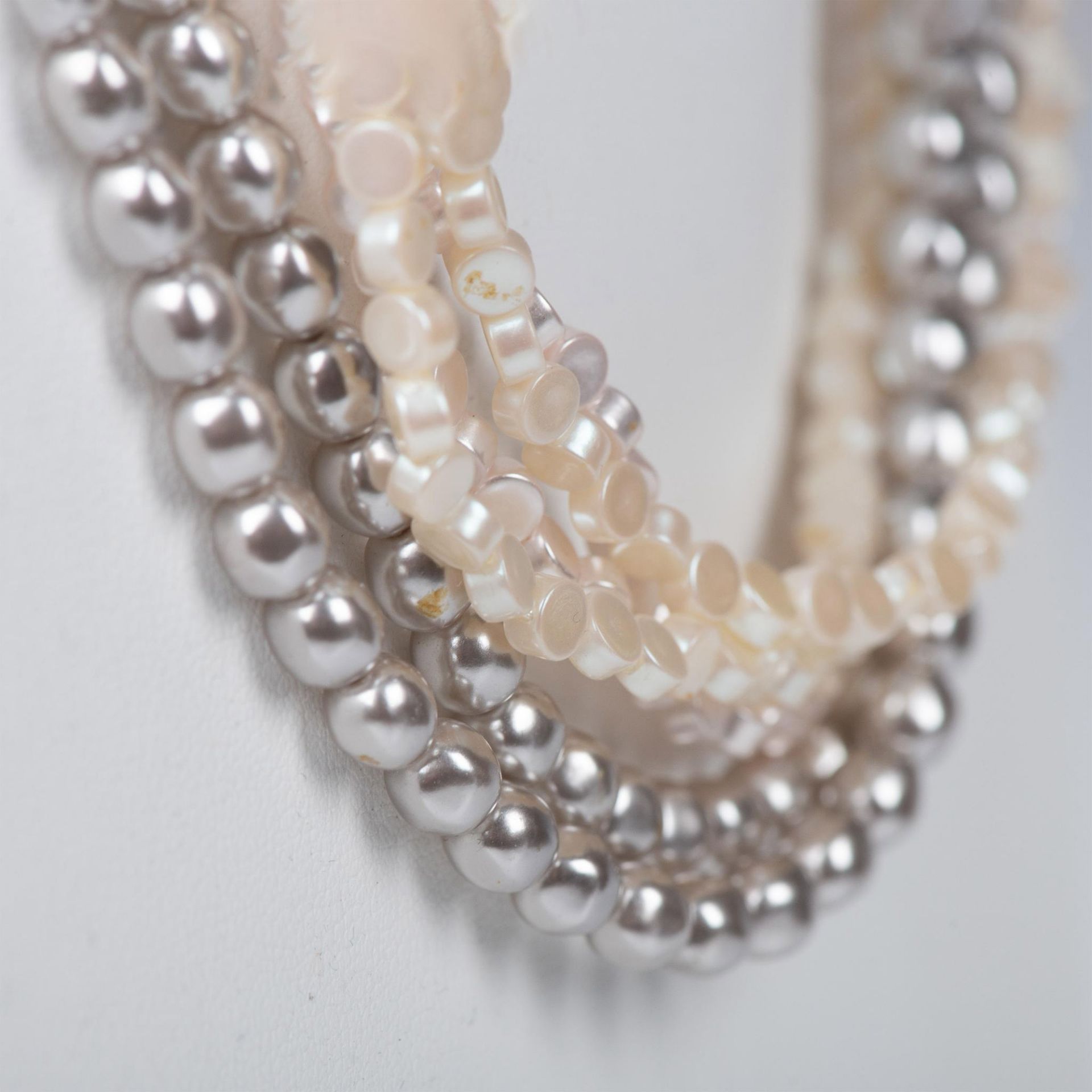 Monet Six-Strand Two-Tone Faux Pearl Necklace - Image 2 of 3