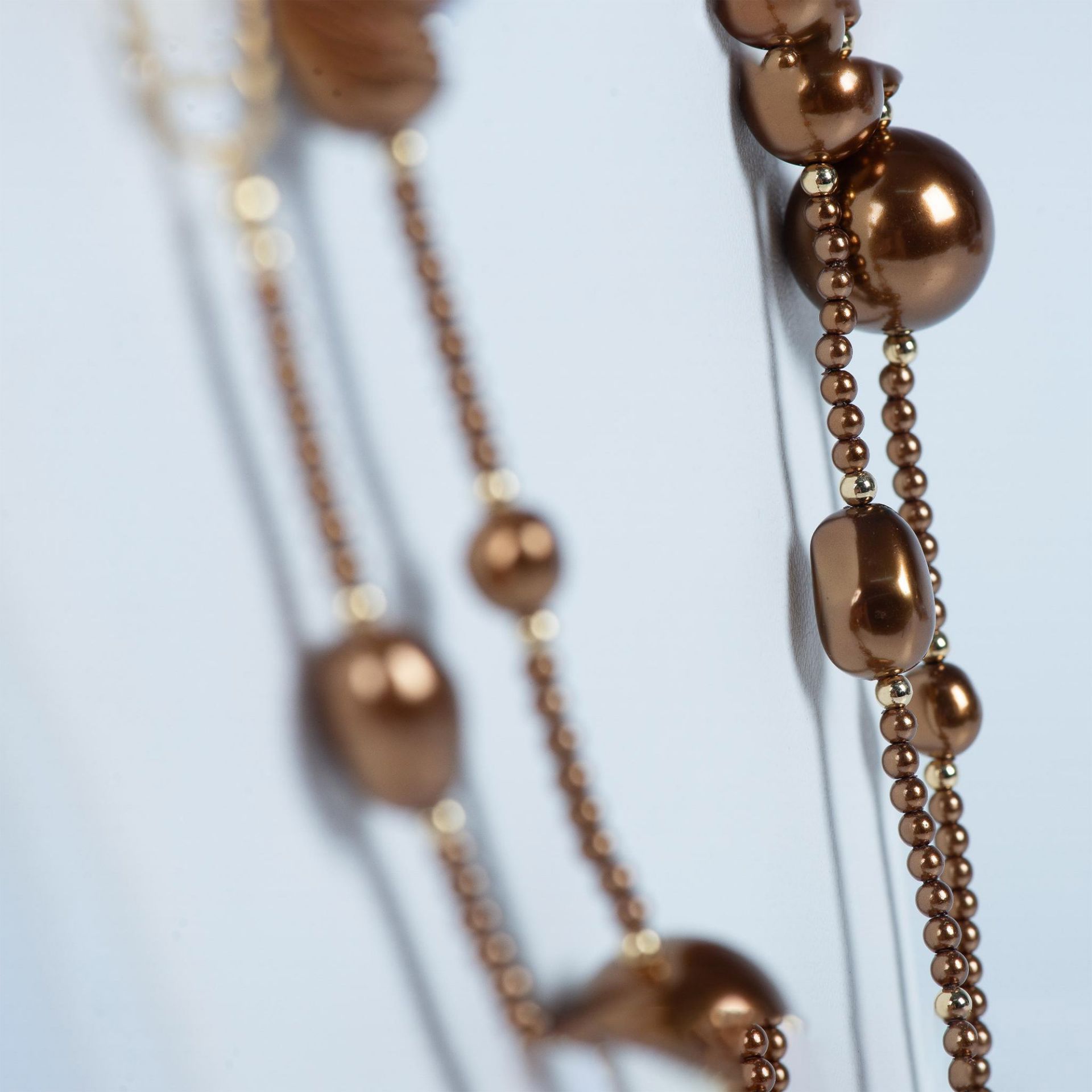 Bronze Faux Pearl Necklace - Bild 2 aus 4