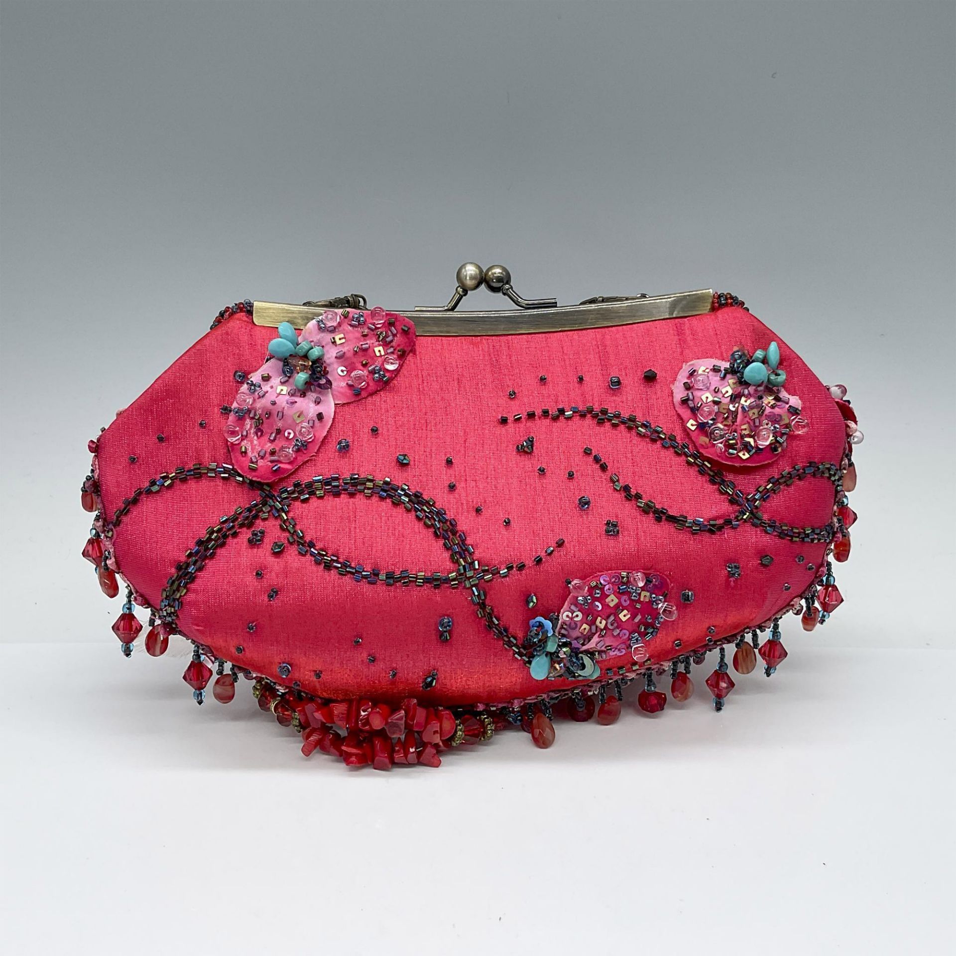 Mary Frances Purse, Flambe Pink Clutch/Short Shoulder - Image 2 of 3