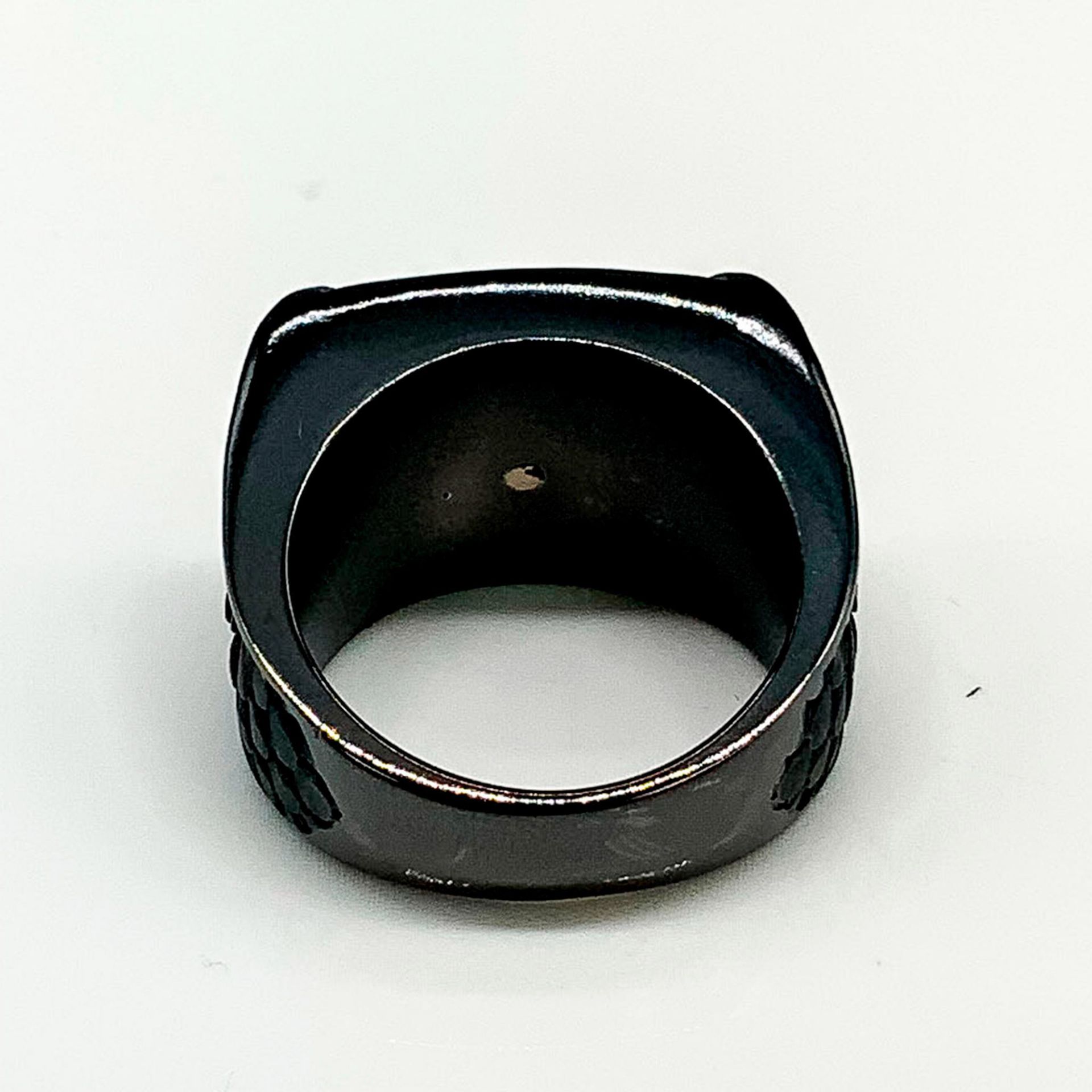 Harley Davidson Scaly Black Titanium & Sterling Biker Ring - Bild 3 aus 3