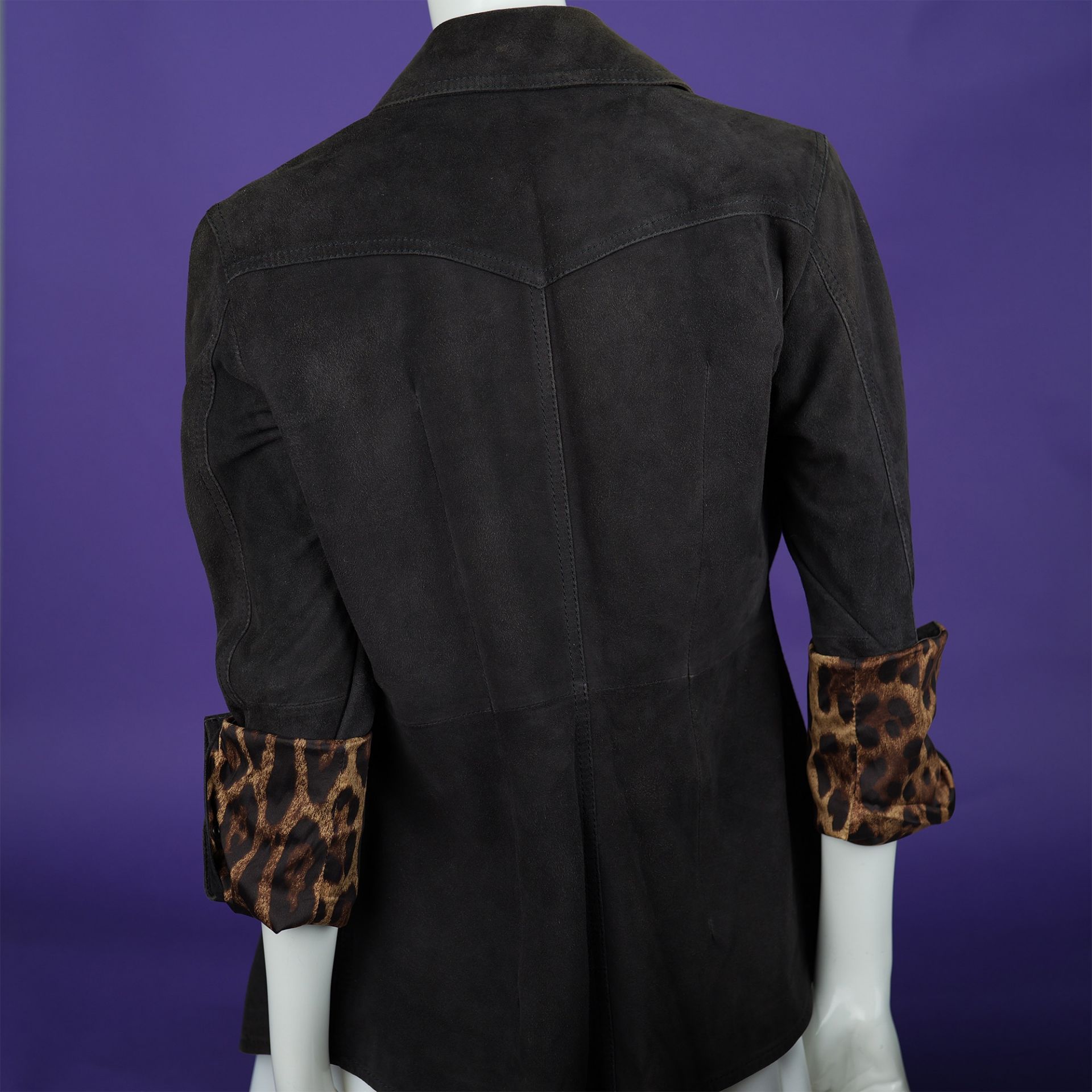 Dolce & Gabbana Suede Woman Jacket Leopard Lining, Small - Image 14 of 14