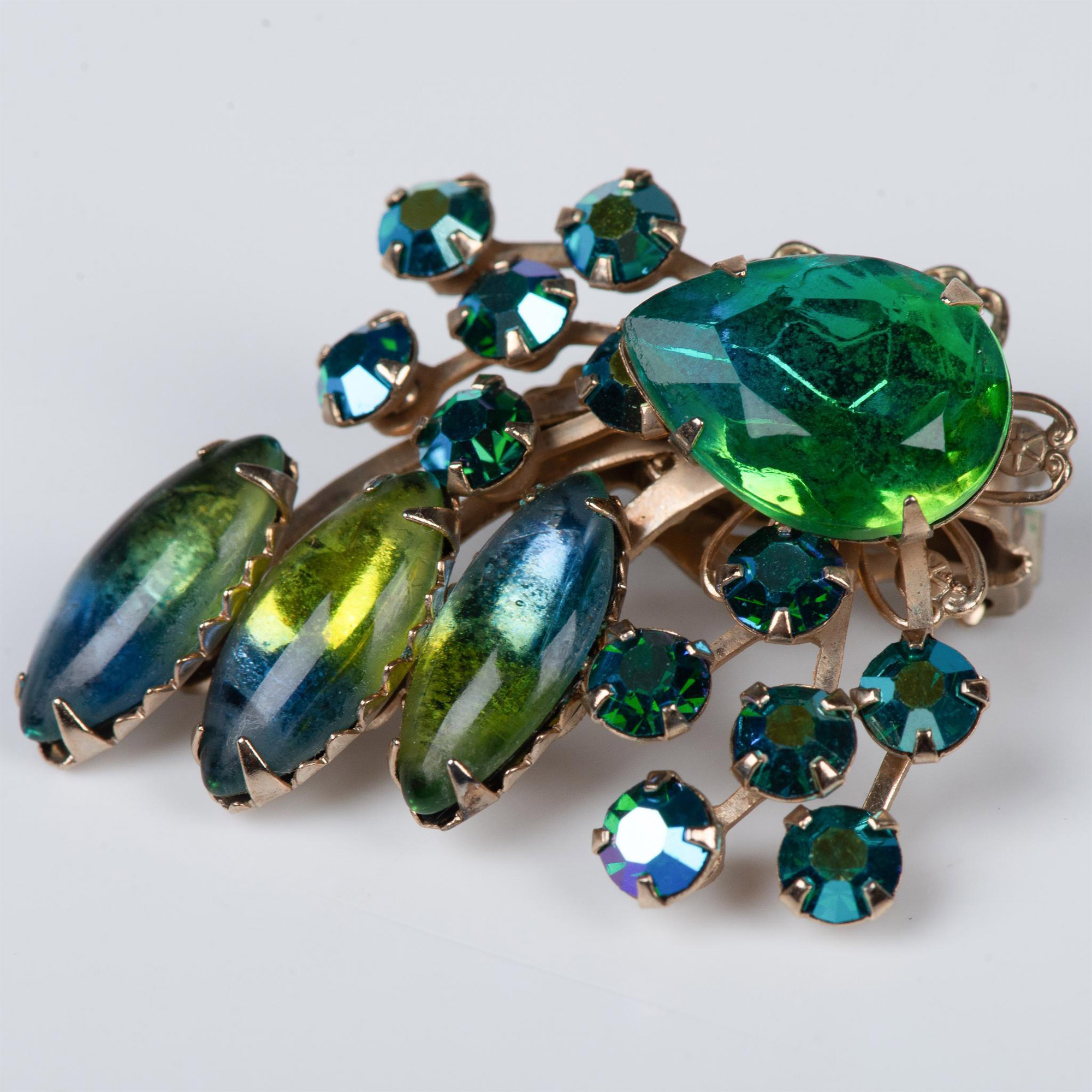 3pc Rhinestone Frog Brooch and Earrings - Image 5 of 5