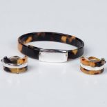 2pc Ralph Lauren Faux Tortoise Shell Bracelet and Earrings