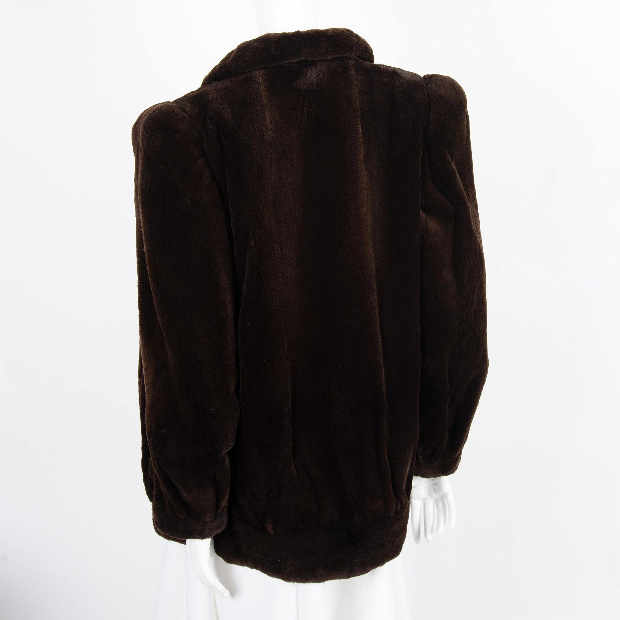 Vintage Rosendorf Evans Mouton Brown Fur Short Coat - Image 7 of 9