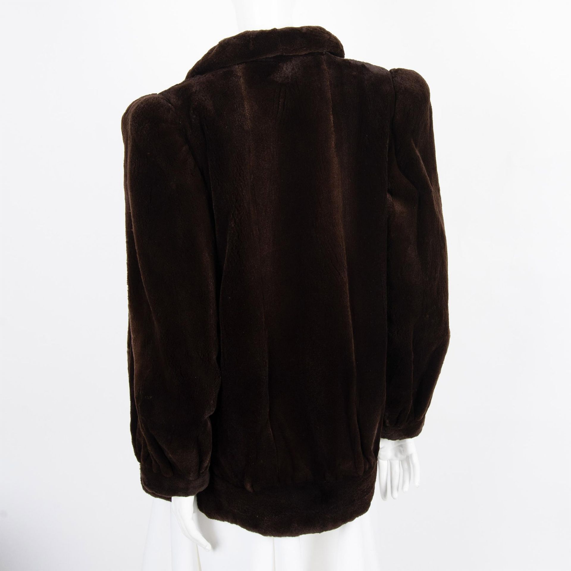 Vintage Rosendorf Evans Mouton Brown Fur Short Coat - Bild 7 aus 9